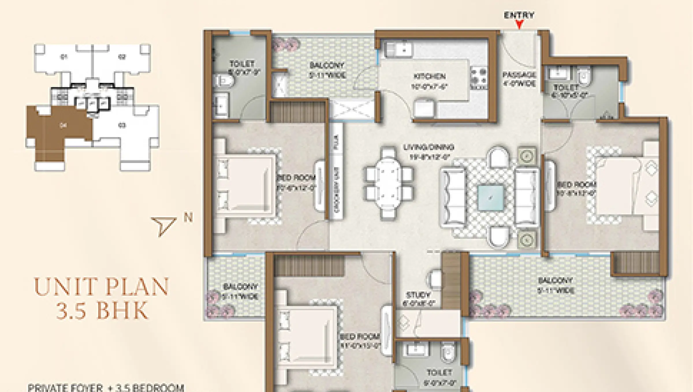 3.5 BHK Luxury Apartment at M3M Capital