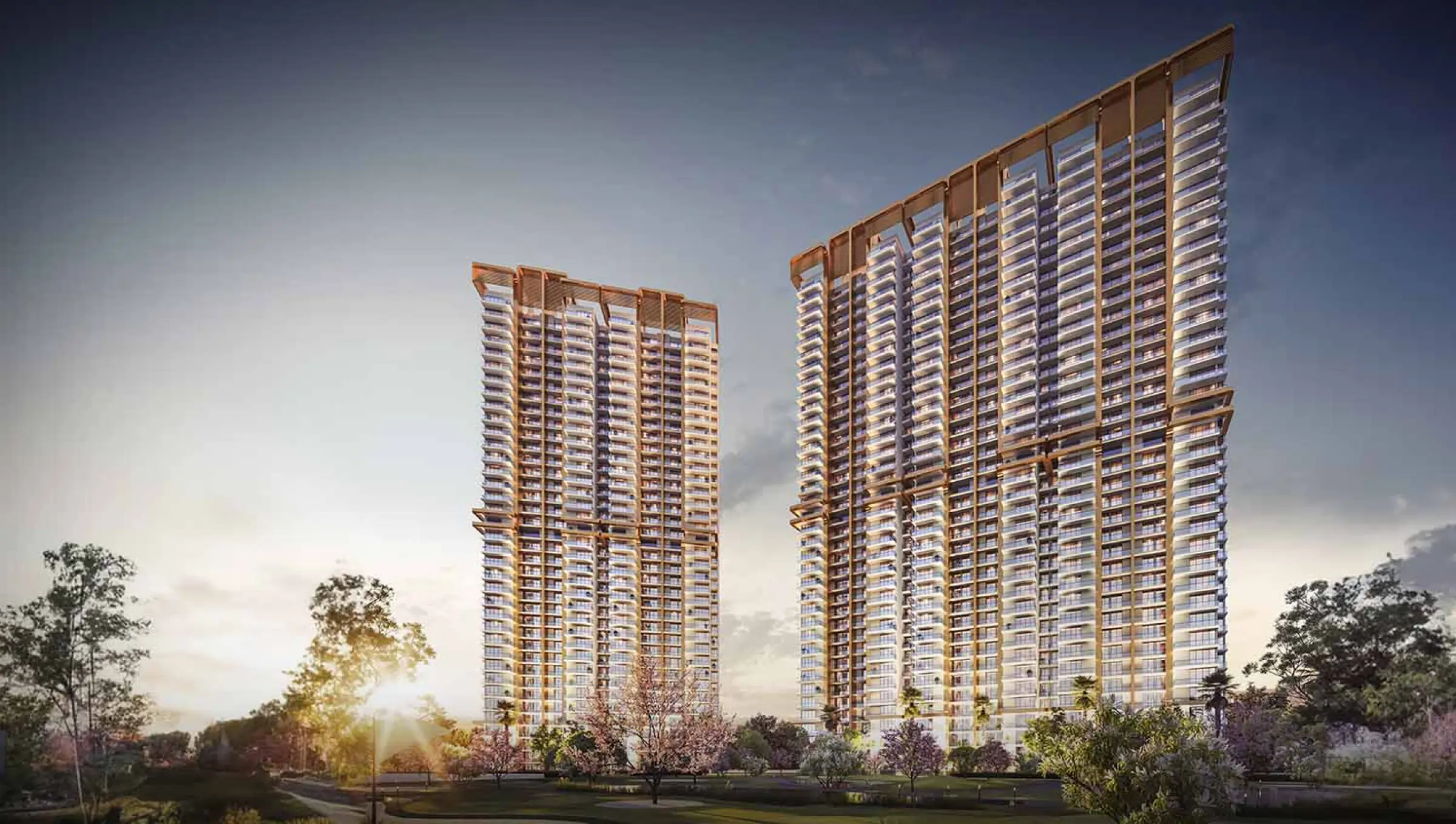 Exterior view of M3M Capital luxury apartments in Sector 113, Gurgaon